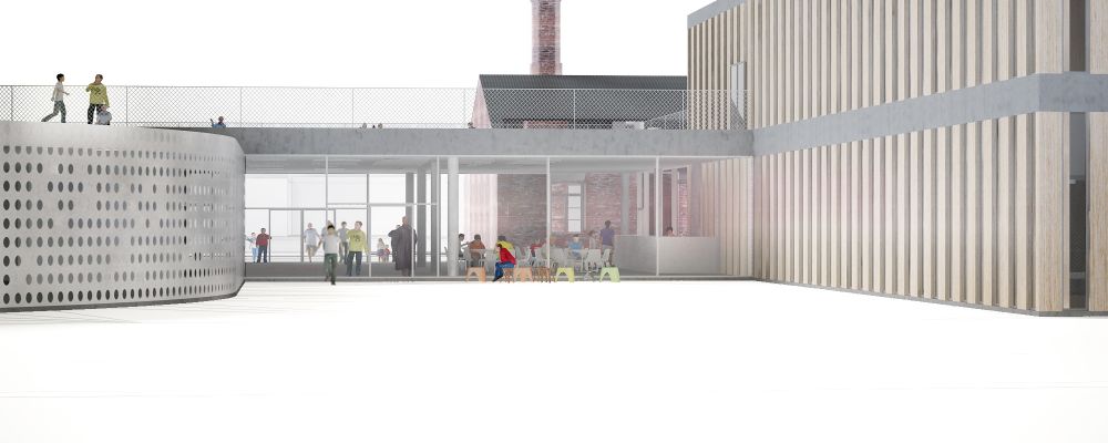 Proposal for kindergarden, school, library and social care center in Tartu, Estonia