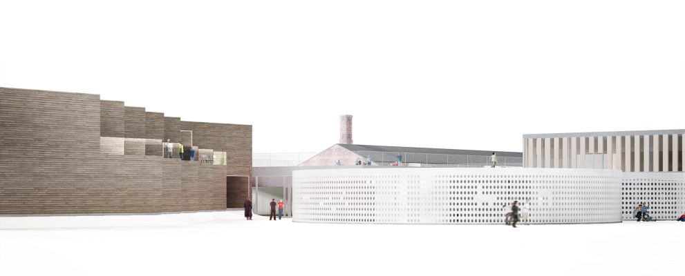 Proposal for kindergarden, school, library and social care center in Tartu, Estonia