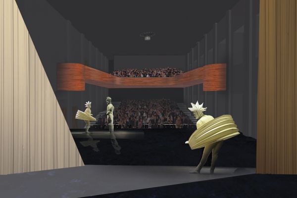 Proposal for reconstruction and extension of the theatre building in Riga, Latvia