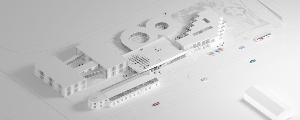 Proposal for kindergarden, school, library and social care center in Tartu, Estonia