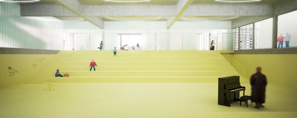 Proposal for kindergarden, school, library and social care center in Tartu, Estonia