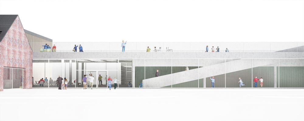 Proposal for kindergarden, school, library and social care center in Tartu, Estonia